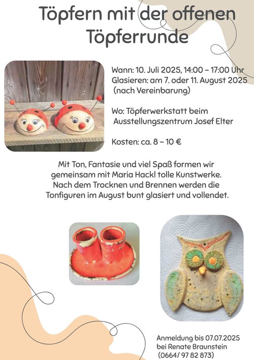 Ferienspiel - Töpfern mit der offenen Töpferrunde