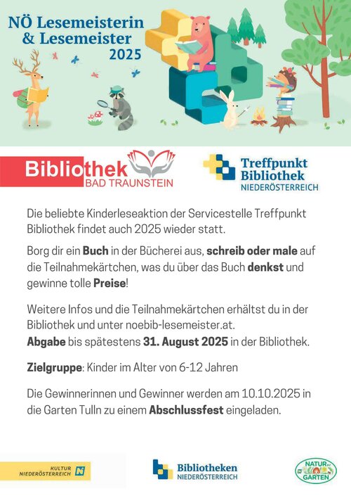 Ferienspiel - NÖ Lesemeisterin & Lesemeister 2025