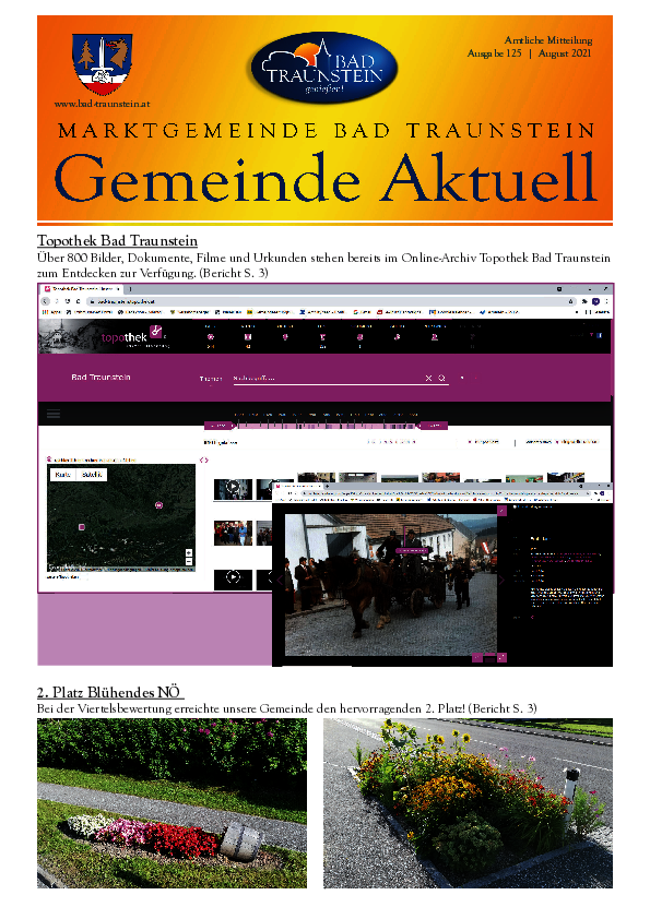 Cover Gemeindezeitung Nr. 125 08/2021